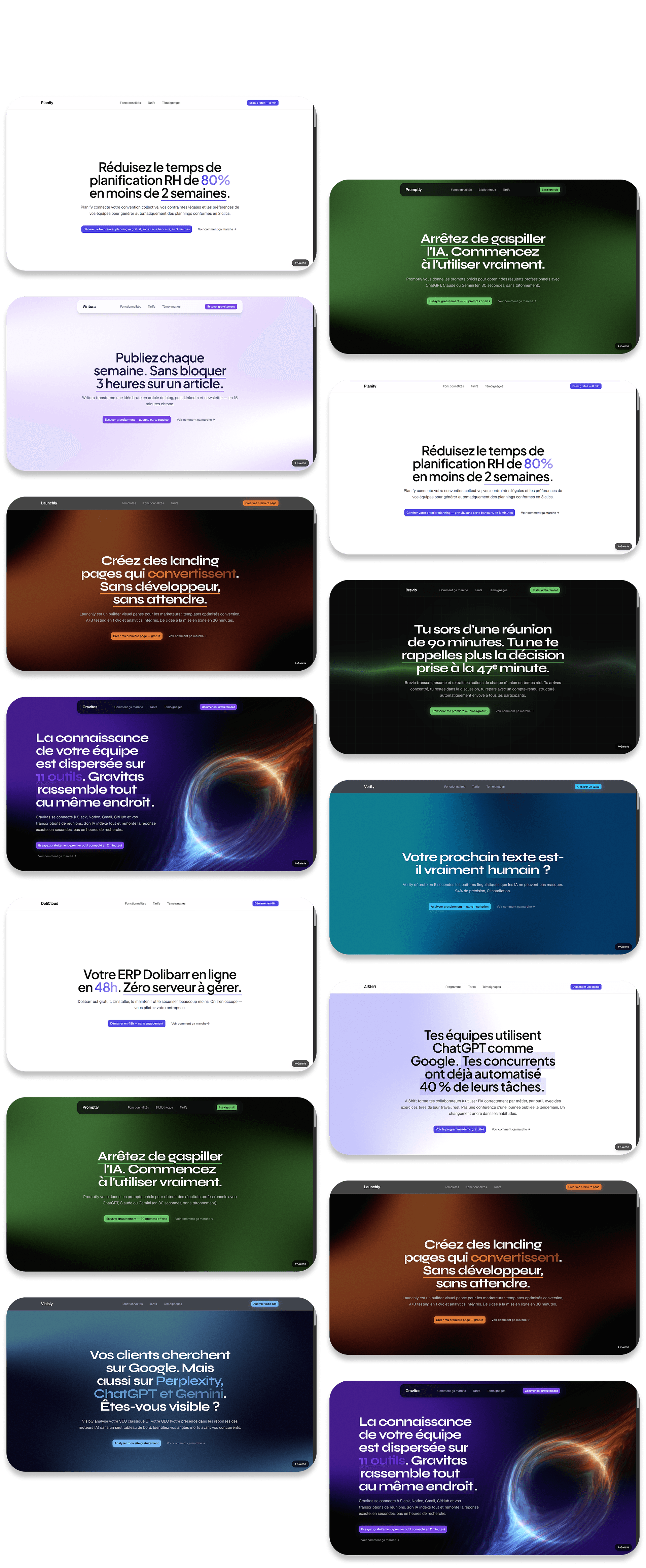 Exemples de landing page B2B conçue par Reelium